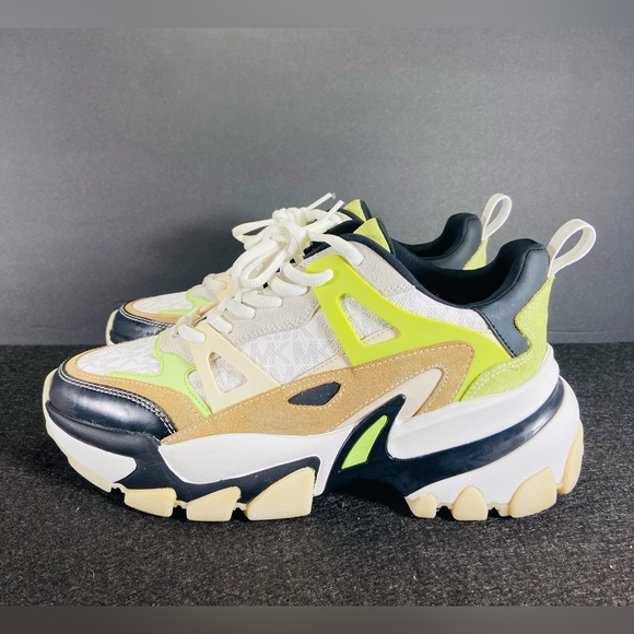 Michael Kors Nick Mixed-Media Trainers - Picture 1 of 16